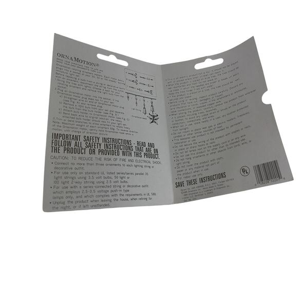 Vintage 1989 Noma OrnaMotion Rotating Ornament Motor With Hook New - Picture 3 of 5